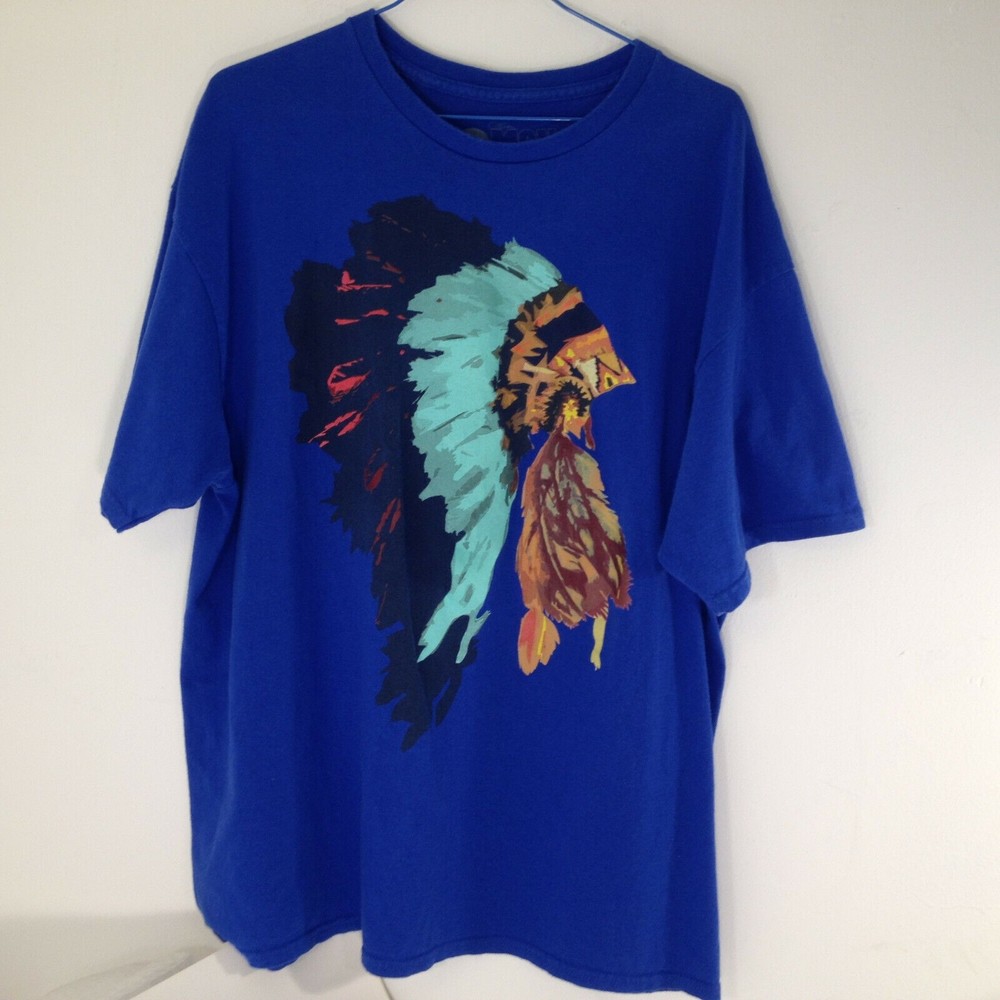 2 Monkeys Native American Headdress T Shirt Adult  XL Made in the USA